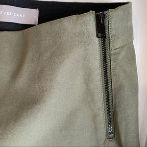 Everlane Green straight leg side zip trouser